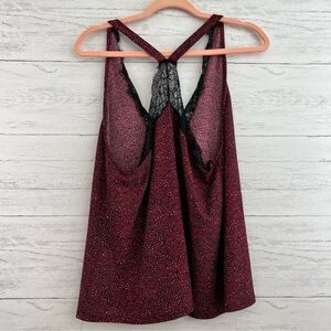 Daytrip Red and Black Lace Top